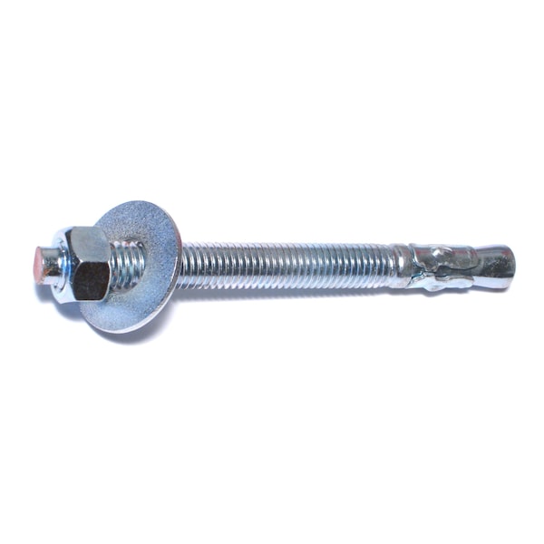 Midwest Fastener Wedge Anchor, 1/2" Dia., 5-1/2" L, Steel Zinc Plated, 25 PK 04130 - main